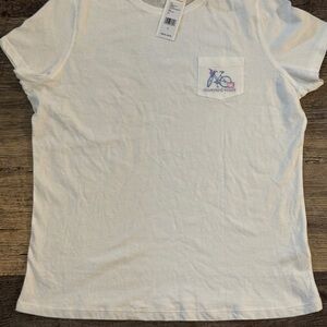 Vineyard Vines White T-Shirt with Montauk Bike design NWT